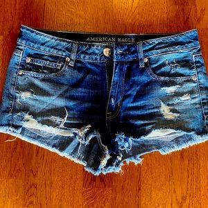 American eagle slouchy shorties jean shorts